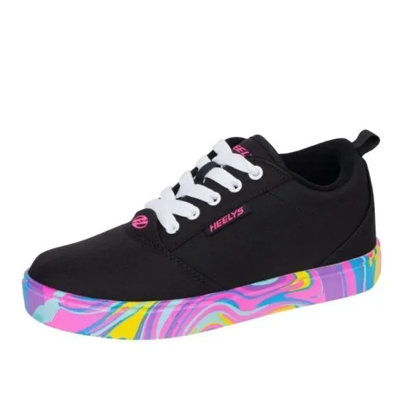 HEELYS Sneakers Pro 20 NWT Rainbow Wheeled Shoes Multicolor Pink Black Size 5 - Picture 6 of 11